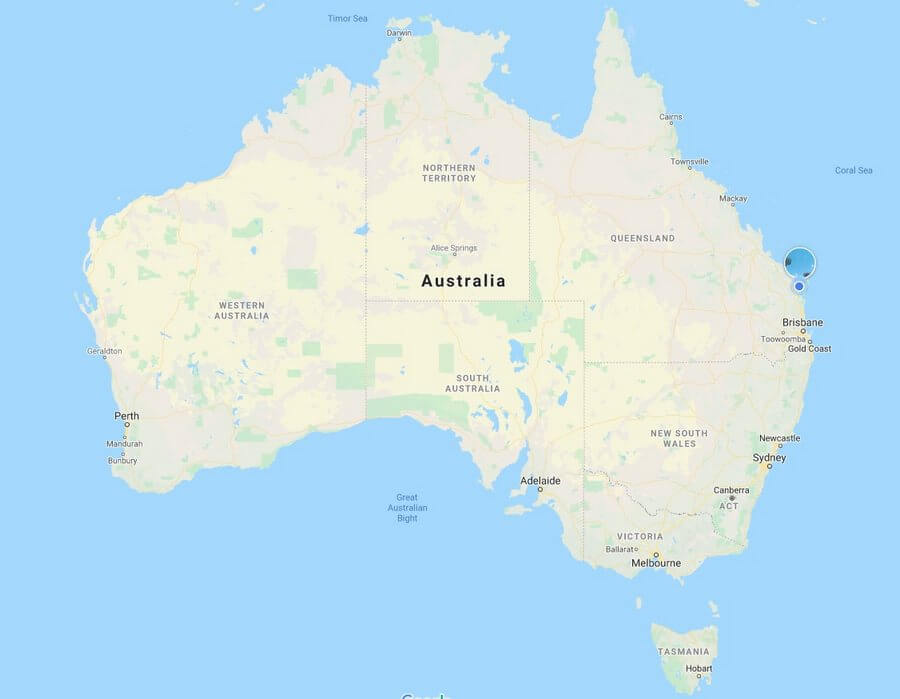 Map of the 8 States of Australia