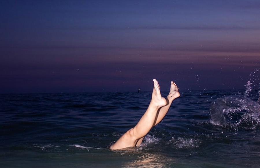 Swim At The Beach At Night