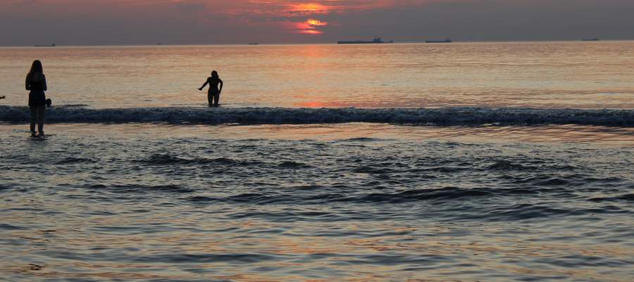 Swim in the Beach at Night